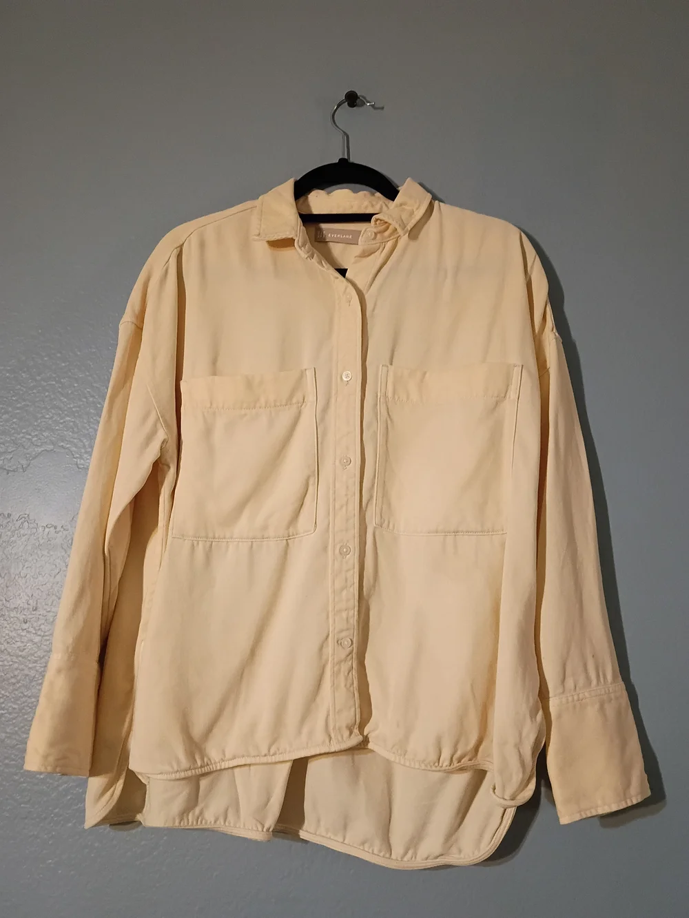 Everlane Relaxed Button-Down Shirt in Soft Cream